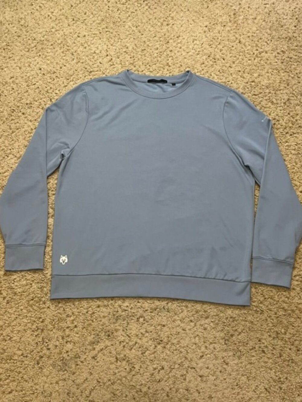 Greyson Men Blue Siasconset Brushed Pique Fleece Crewneck Sweatshirt Size L EUC